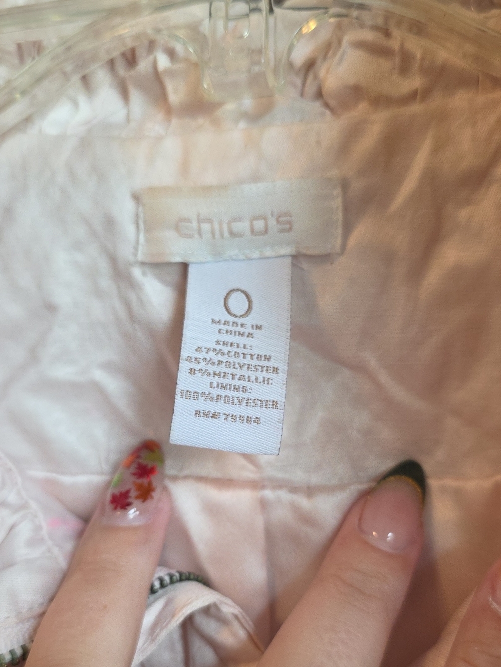 Chico's Ruched Zip-Front Jacket 0 - Picture 4 of 4